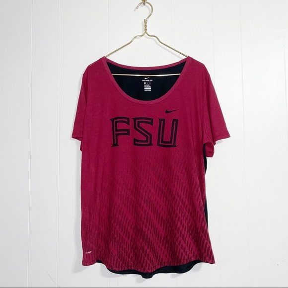 Nike Tops - FSU Florida State University Seminoles Short Sleeve T Shirt The Nike Tee Dri Fit